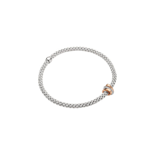 Prima 18ct White & Rose Gold Flex'it Diamond Bracelet 74408BX_BB_B_RBR Bracelet Fope Small