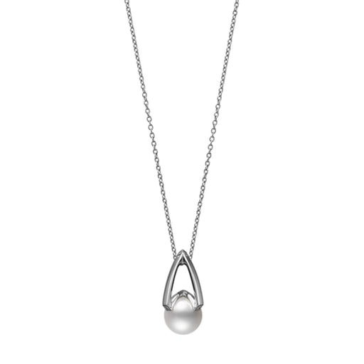 Mikimoto M Collection Akoya Cultured Pearl & Diamond Necklace in 18ct White Gold - PPA1807DW Necklace Mikimoto   