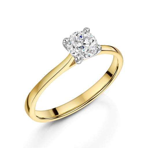 Michael Spiers 18ct Yellow Gold & Platinum Brilliant-Cut F Si Diamond Solitaire Ring 0.60ct Ring Michael Spiers   