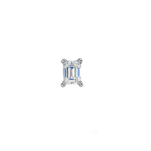 18ct White Gold Emerald-Cut F/G VS Diamond Solitaire Earrings 0.50ct Earrings Michael Spiers   
