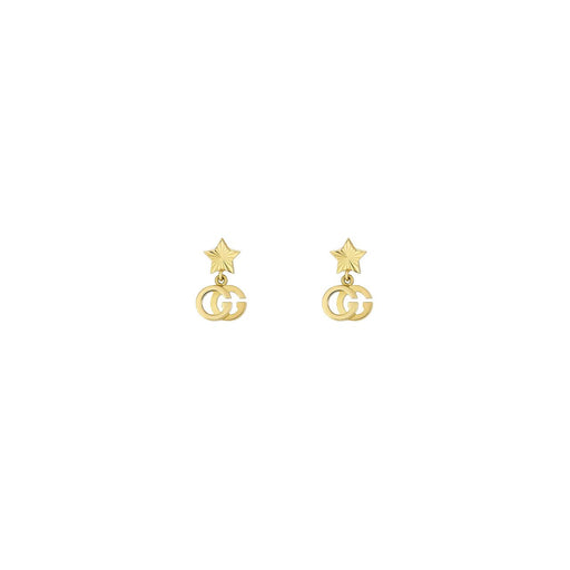 Gucci GG Running 18ct Yellow Gold Star Earrings YBD648604001 Earrings Gucci   