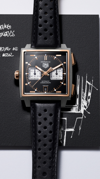 TAG Heuer Monaco Chronograph Black and Rose