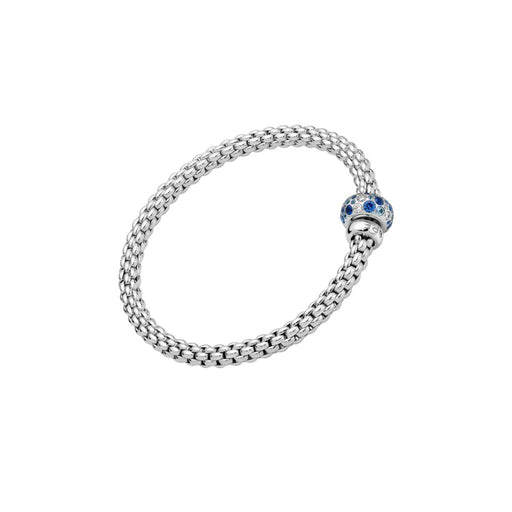 Solo 18ct White Gold Sapphire & Diamond Bracelet 61206BX_P2_B_BBX Bracelet Fope Small