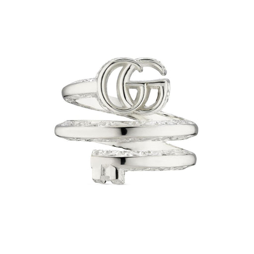 Gucci GG Marmont Silver Key Double Band Ring YBC770719001 Ring Gucci   