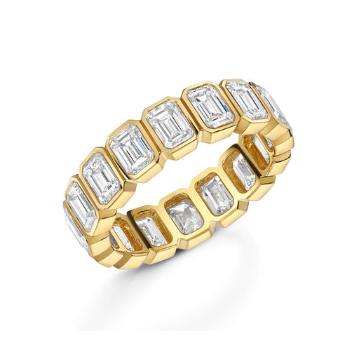 Michael Spiers 18ct Yellow Gold Emerald-Cut Diamond Full Eternity Ring 5.00ct Ring Michael Spiers   