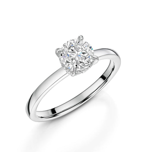 Michael Spiers Platinum Brilliant-Cut F Si Diamond Solitaire Ring With Diamond Set Rail 1.00ct Ring Michael Spiers   