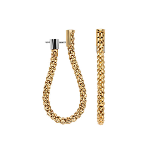 Essentials 18ct Yellow Gold Hoop/Drop Earrings 04E080X_XX_G_XXX Earrings Fope   