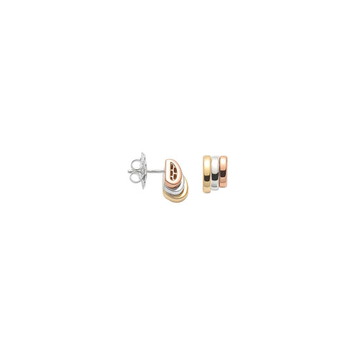 Prima 18ct Yellow, White & Rose Gold Stud Earrings 74408OX_XX_4_RBG Earrings Fope   