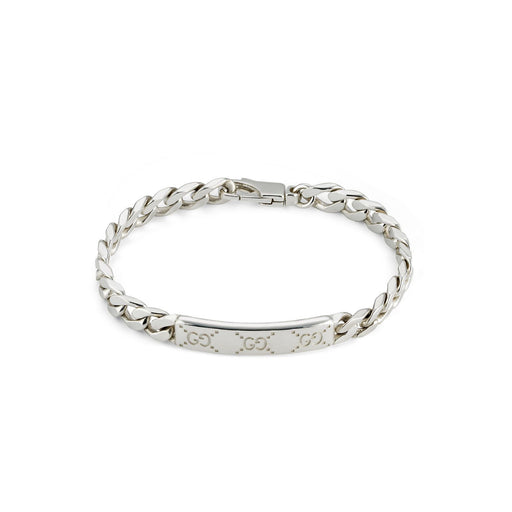 Gucci Signature Silver GG Tag Bracelet YBA814851001 Bracelet Gucci 18cm