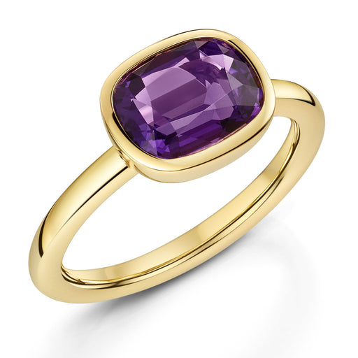Aya 18ct Yellow Gold Amethyst Ring