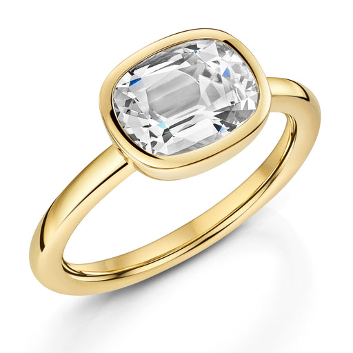 Aya 18ct Yellow Gold White Quartz Ring