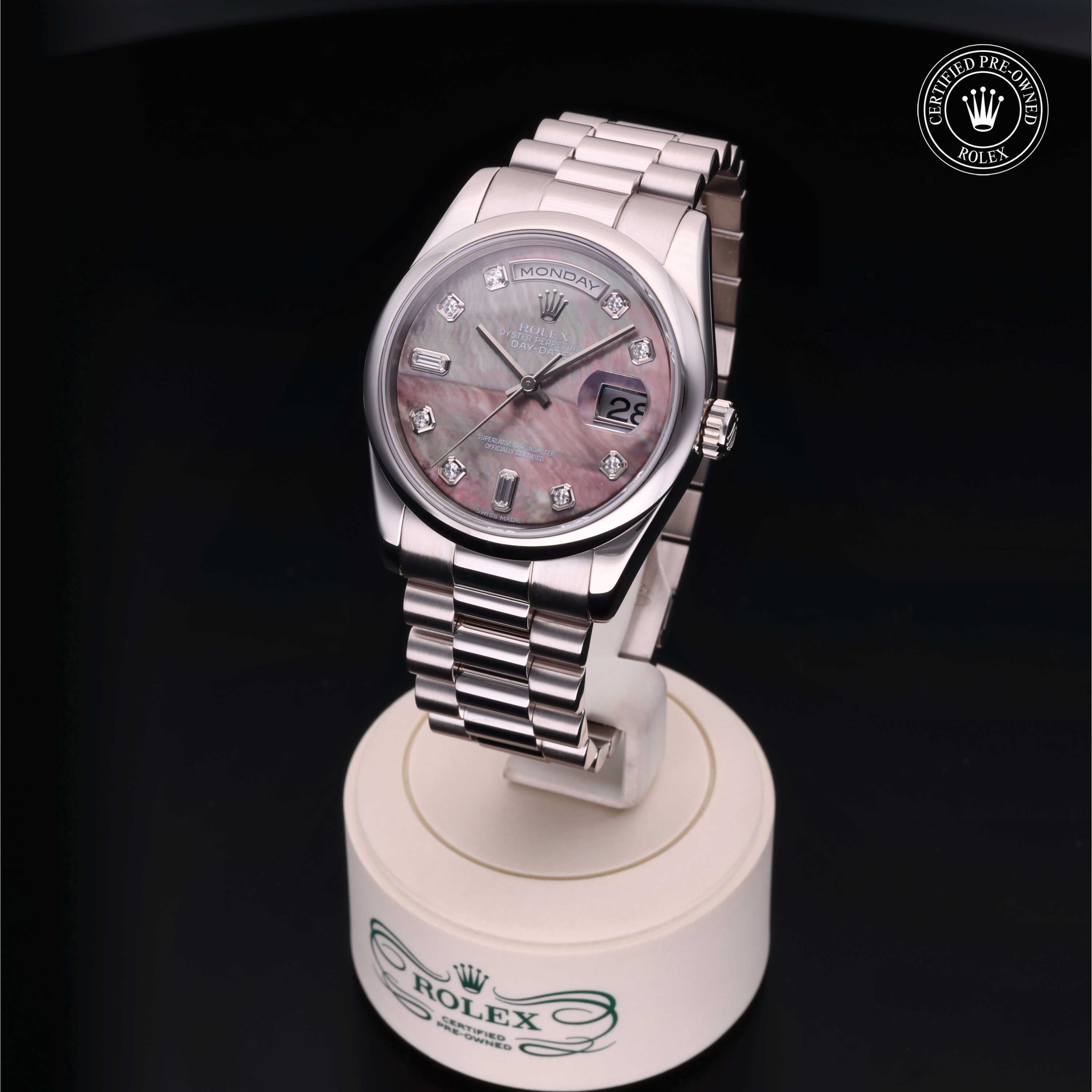 Rolex Certified Pre-Owned Day-Date 36mm 118209 Y135751 - 360° view