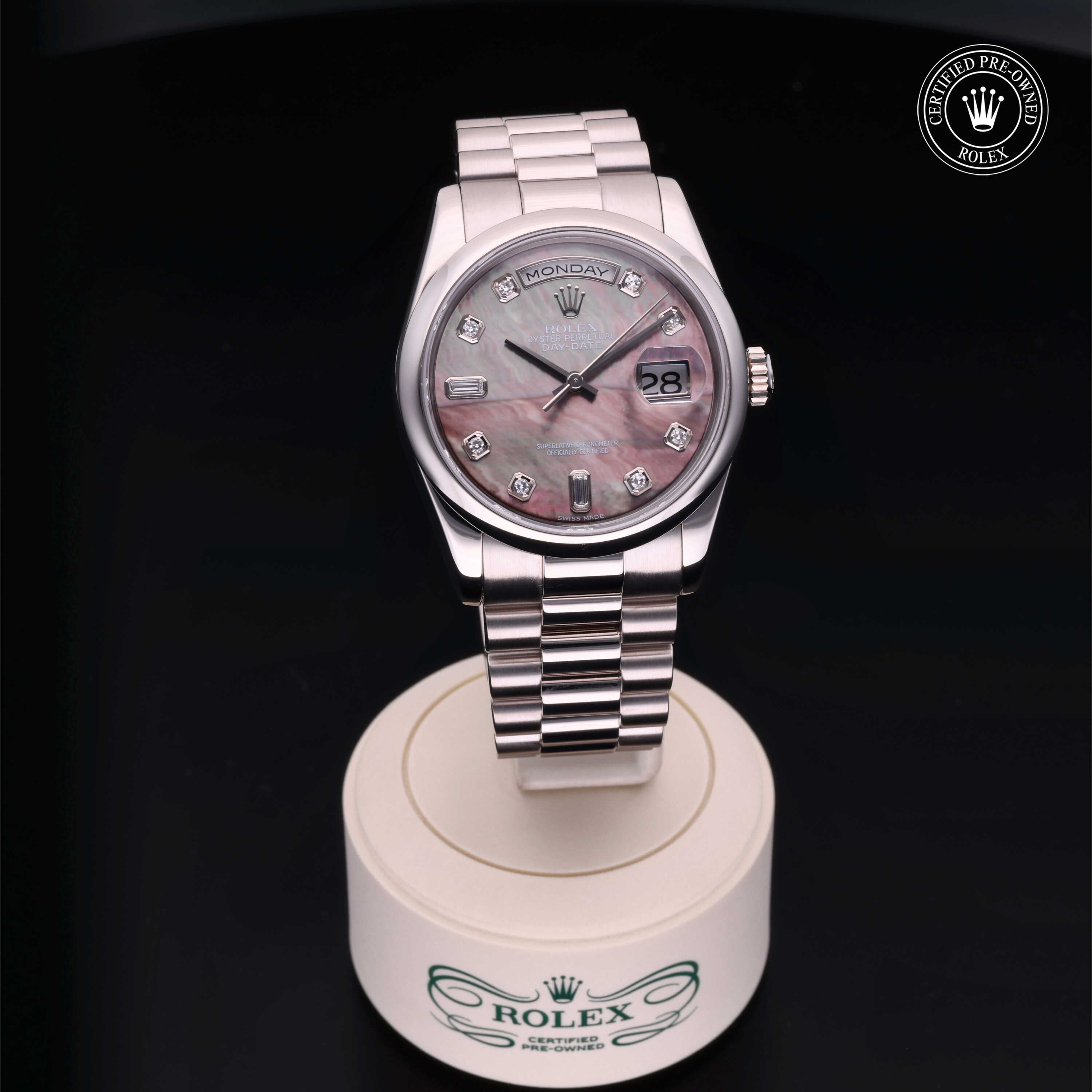 Rolex Certified Pre-Owned Day-Date 36mm 118209 Y135751 - 360° view