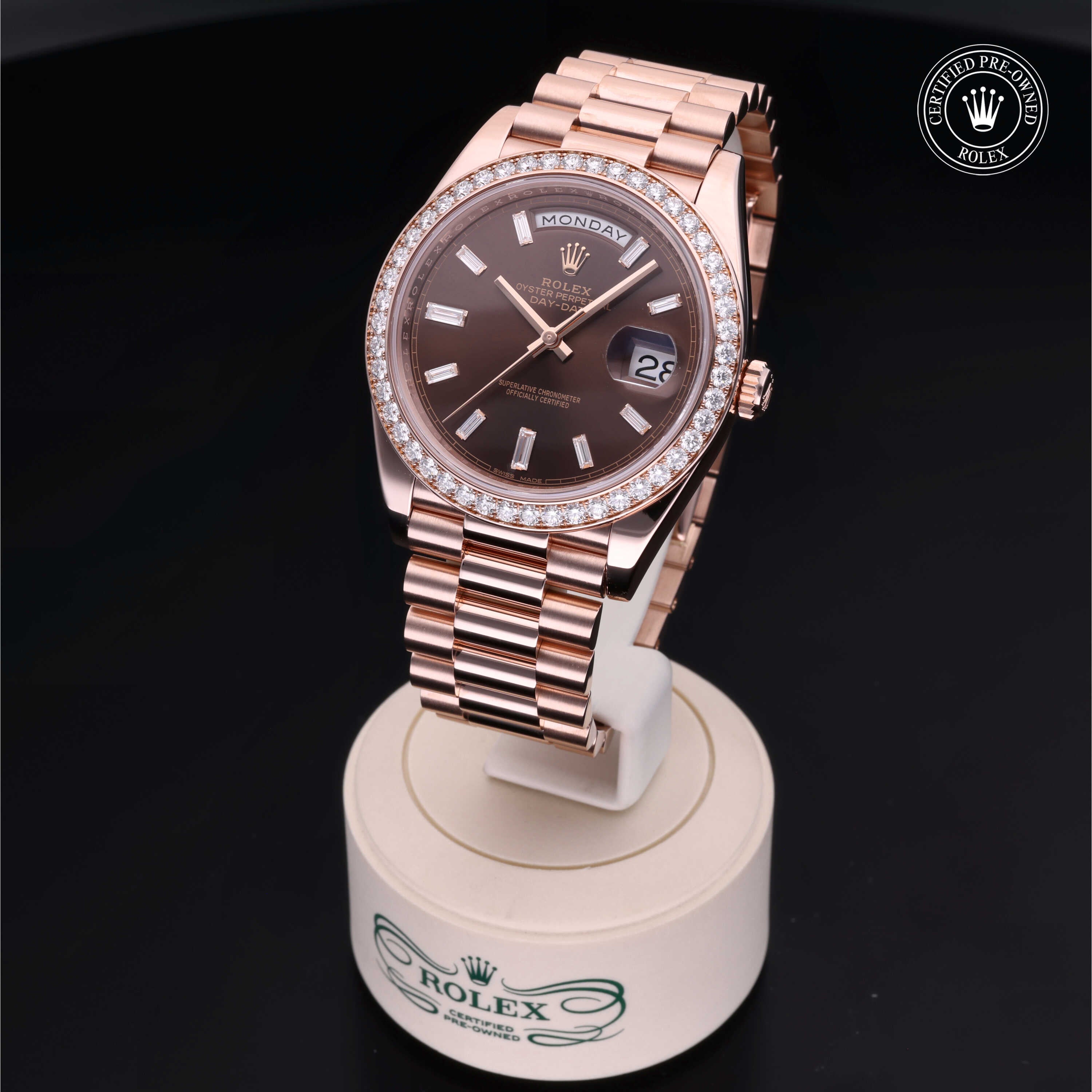 Rolex Certified Pre-Owned Day-Date 40mm 228345RBR 25H823Z8 - 360° view