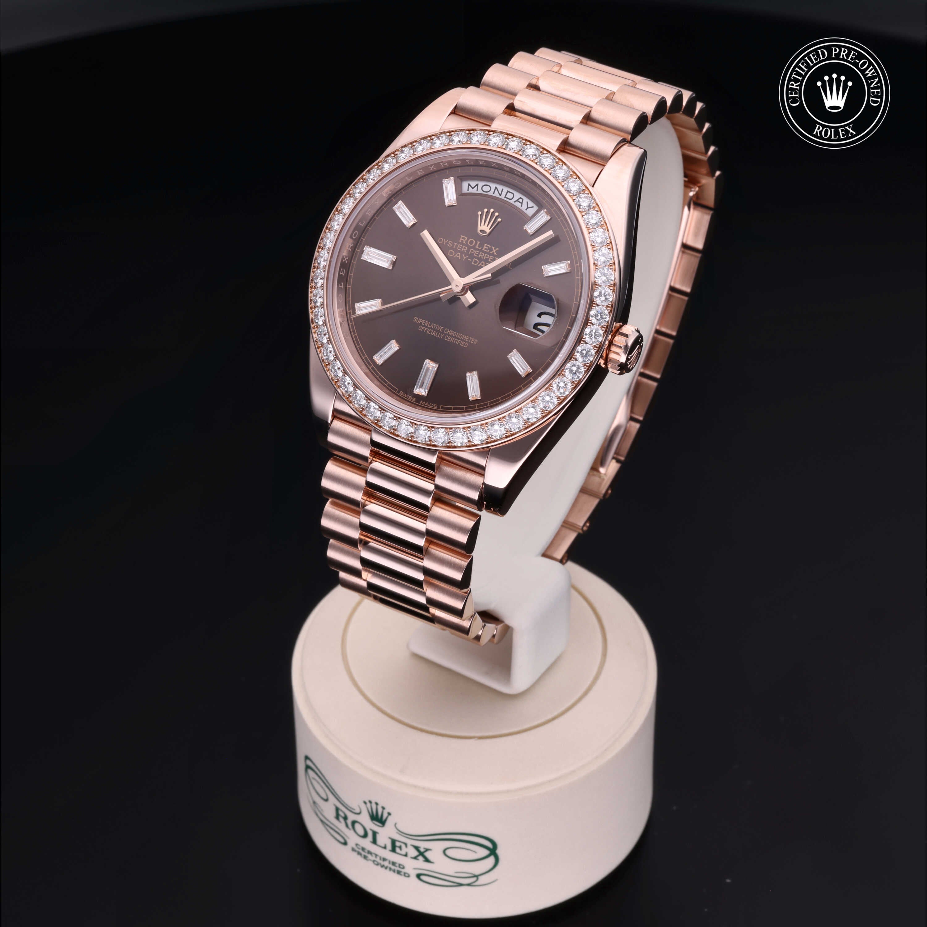 Rolex Certified Pre-Owned Day-Date 40mm 228345RBR 25H823Z8 - 360° view