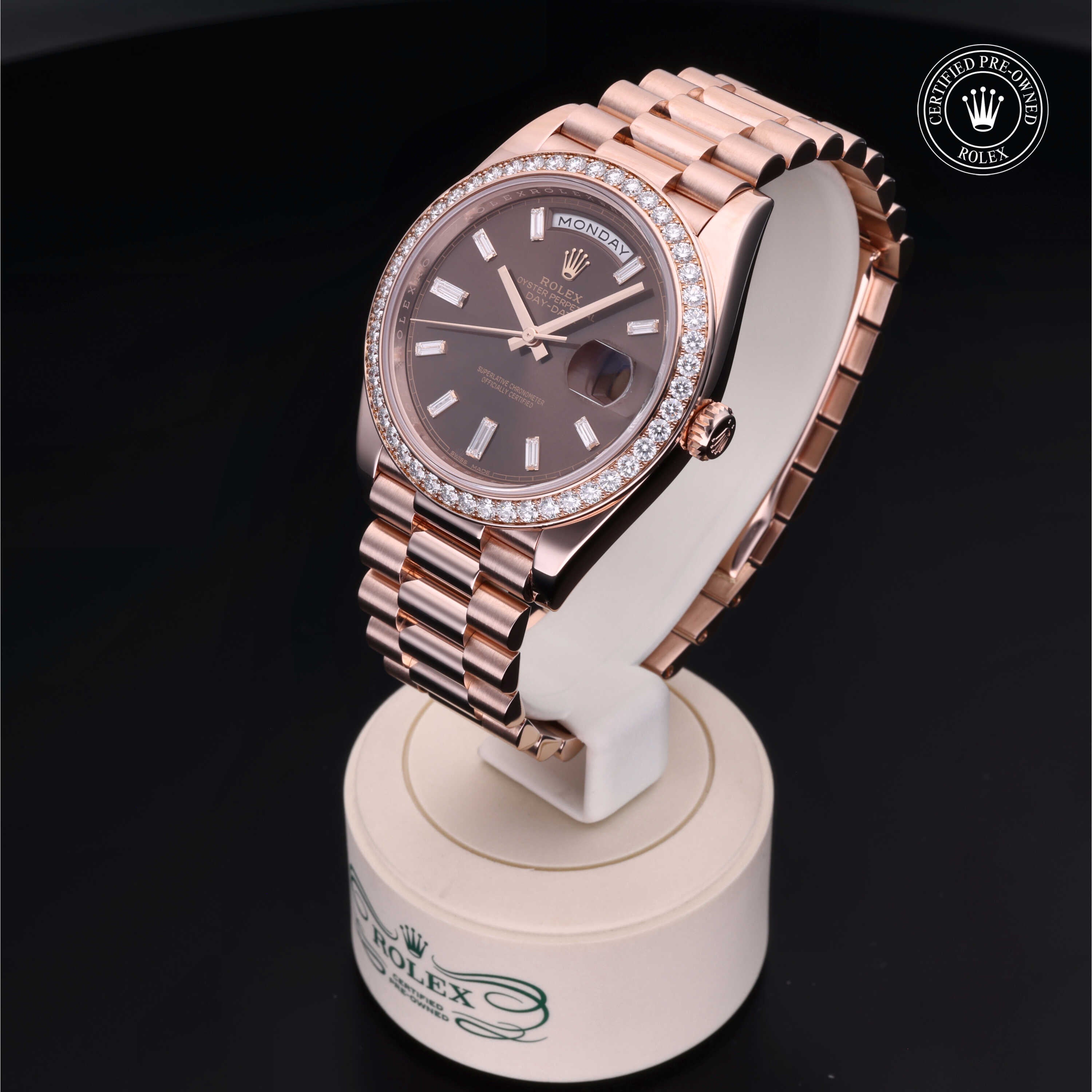 Rolex Certified Pre-Owned Day-Date 40mm 228345RBR 25H823Z8 - 360° view