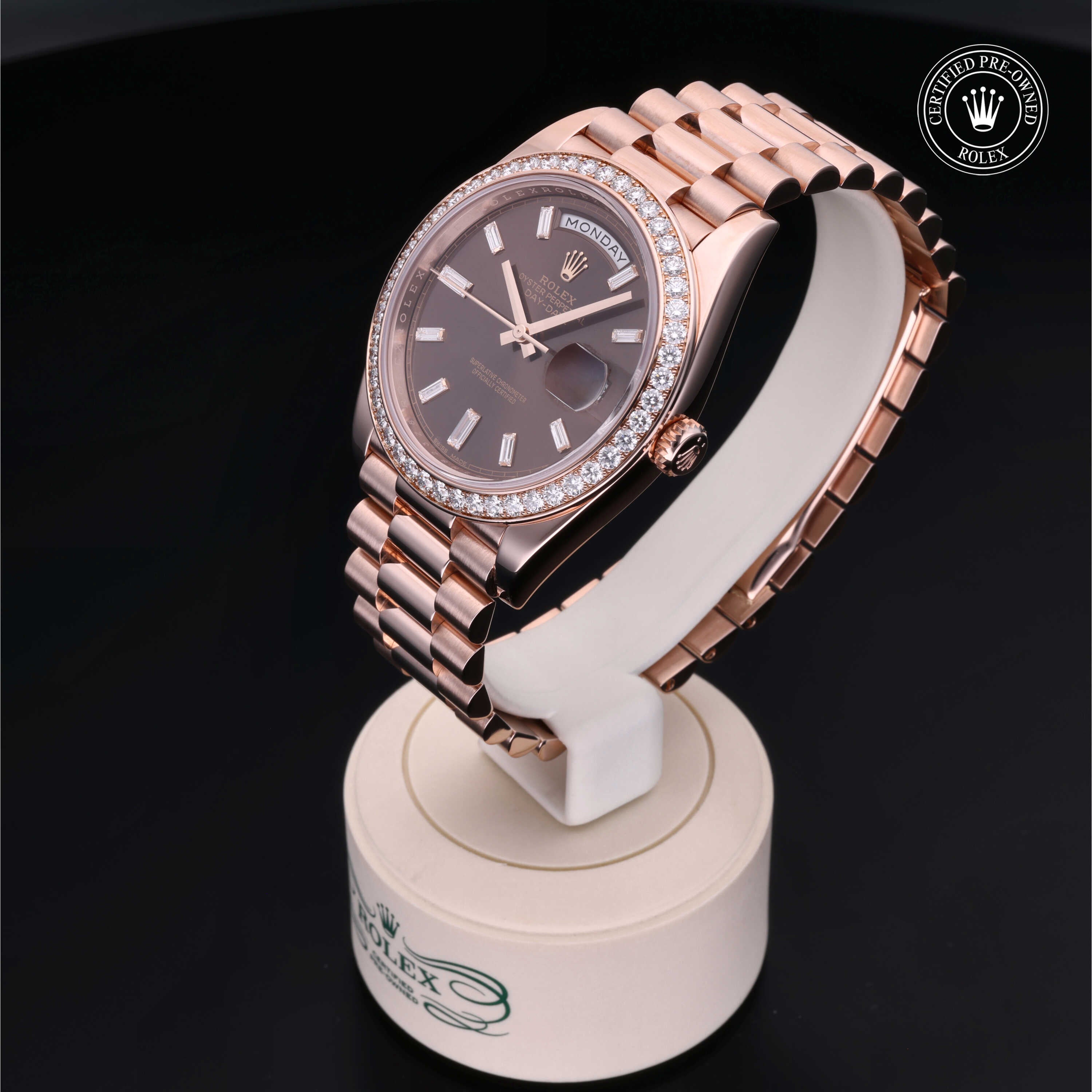 Rolex Certified Pre-Owned Day-Date 40mm 228345RBR 25H823Z8 - 360° view