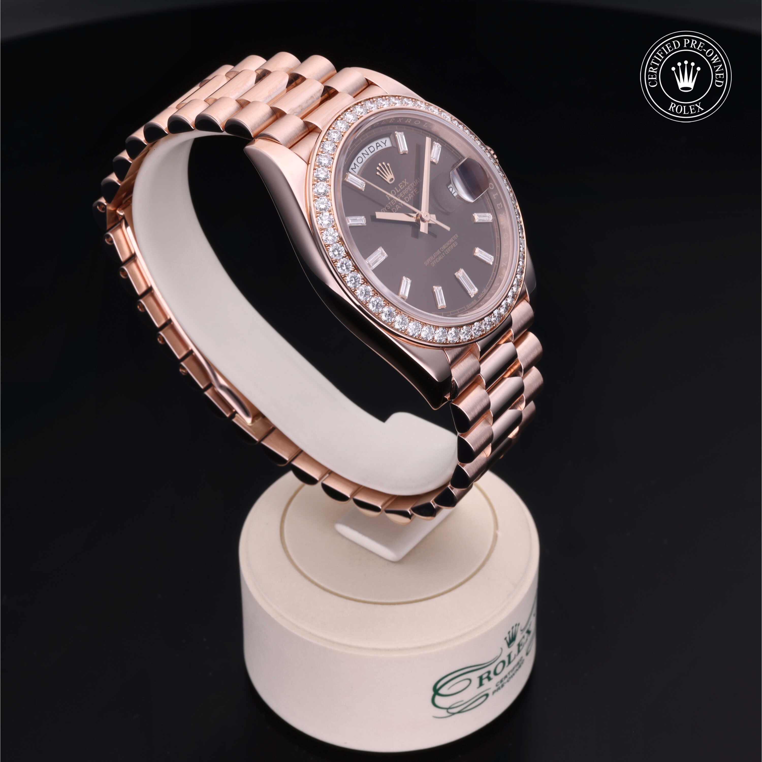 Rolex Certified Pre-Owned Day-Date 40mm 228345RBR 25H823Z8 - 360° view