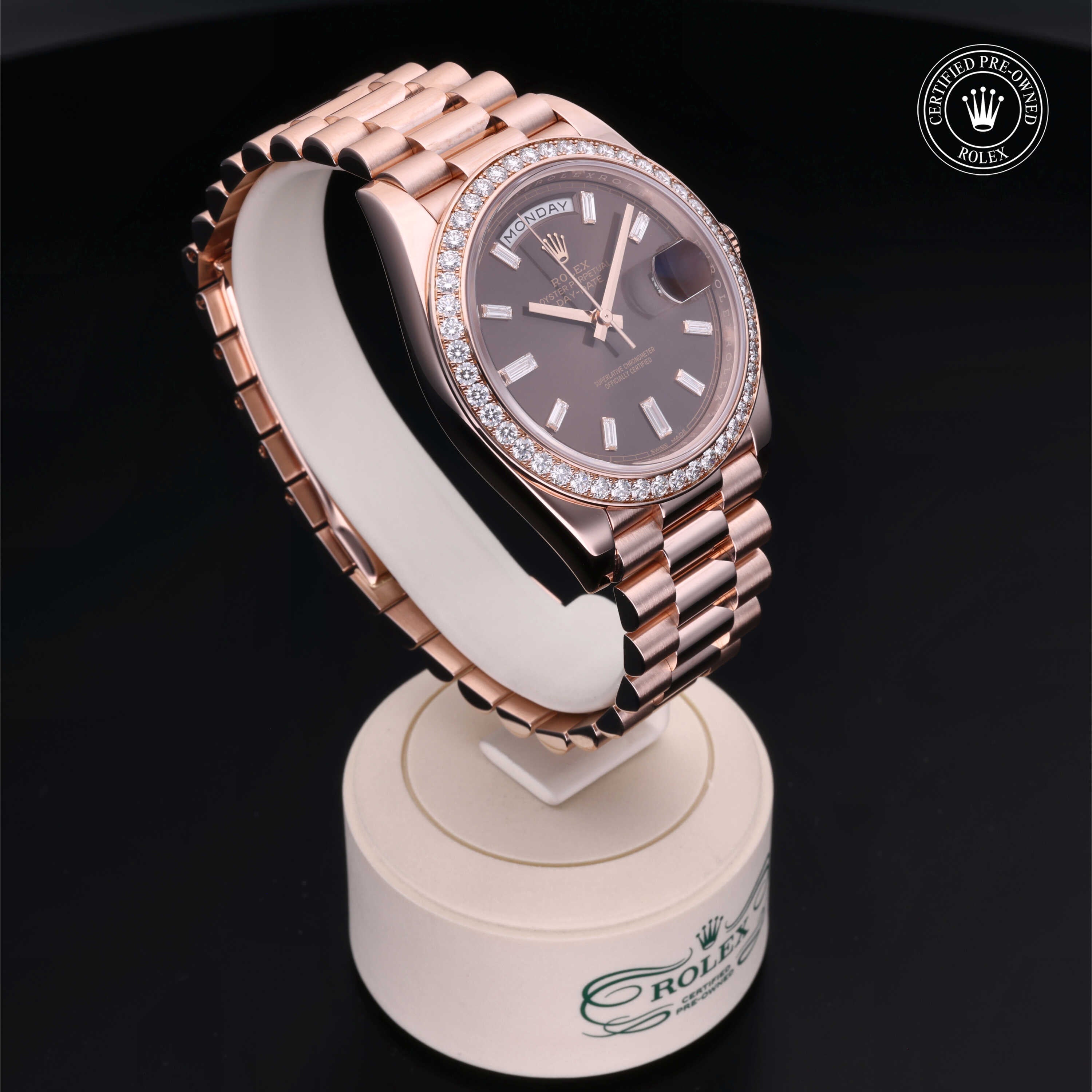 Rolex Certified Pre-Owned Day-Date 40mm 228345RBR 25H823Z8 - 360° view