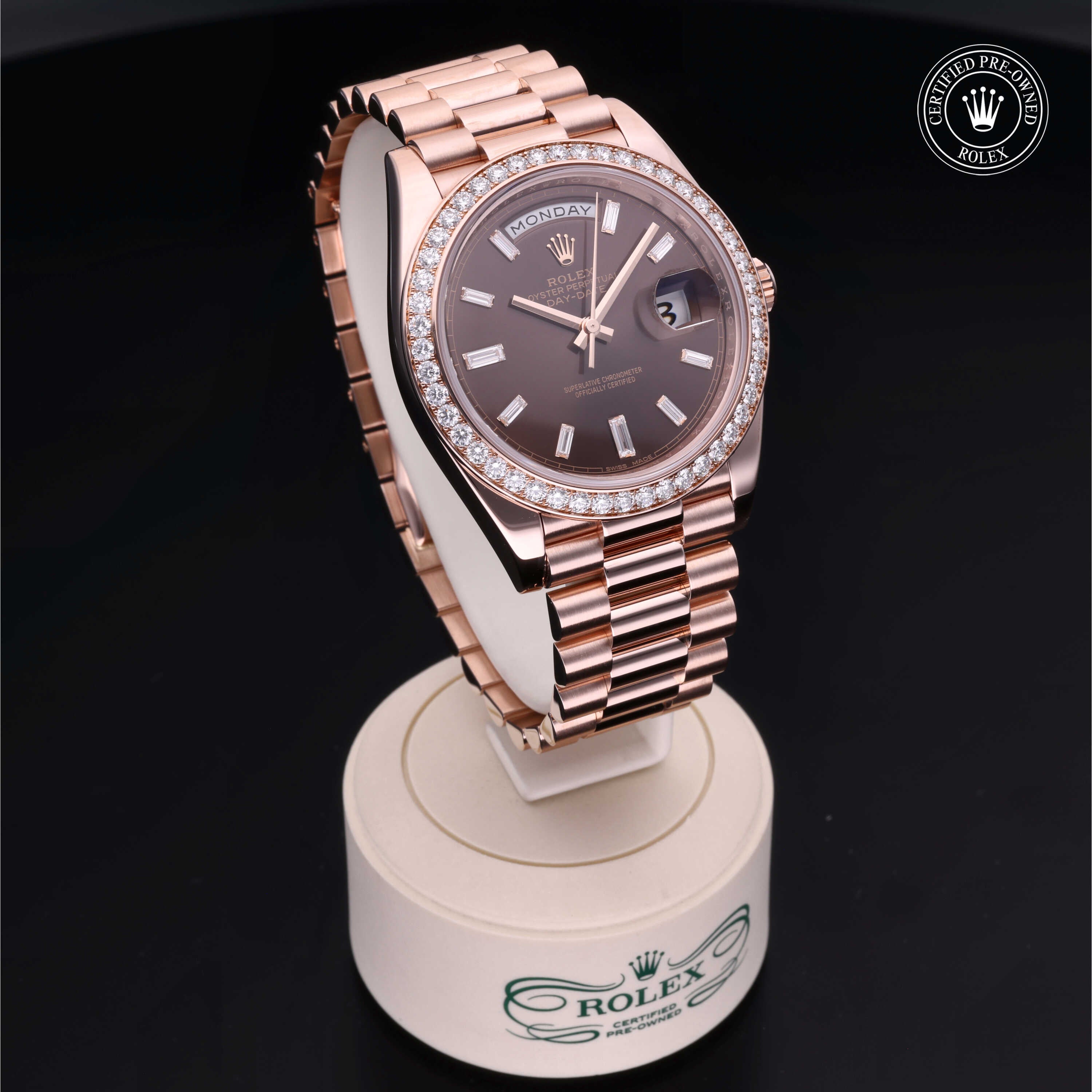Rolex Certified Pre-Owned Day-Date 40mm 228345RBR 25H823Z8 - 360° view