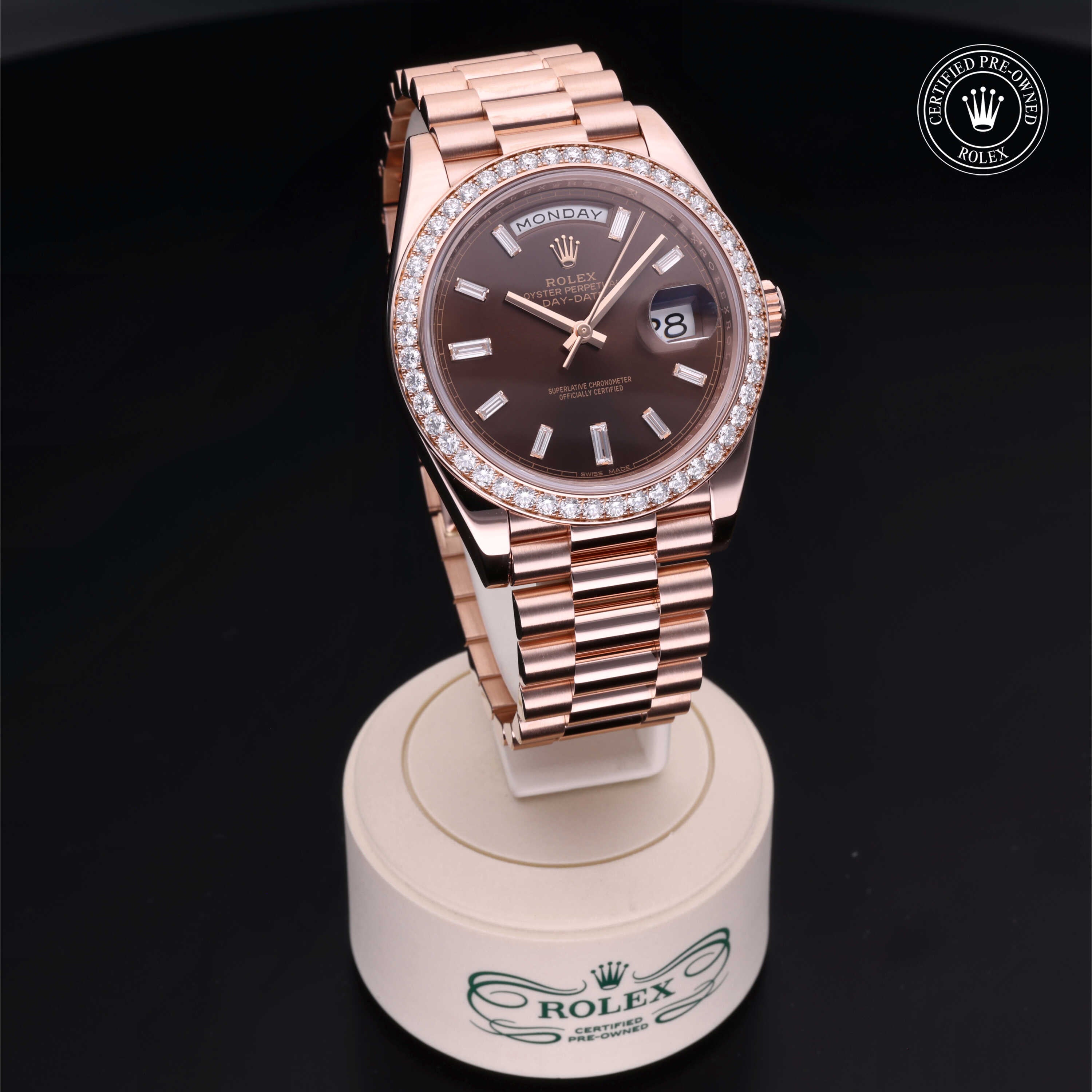 Rolex Certified Pre-Owned Day-Date 40mm 228345RBR 25H823Z8 - 360° view