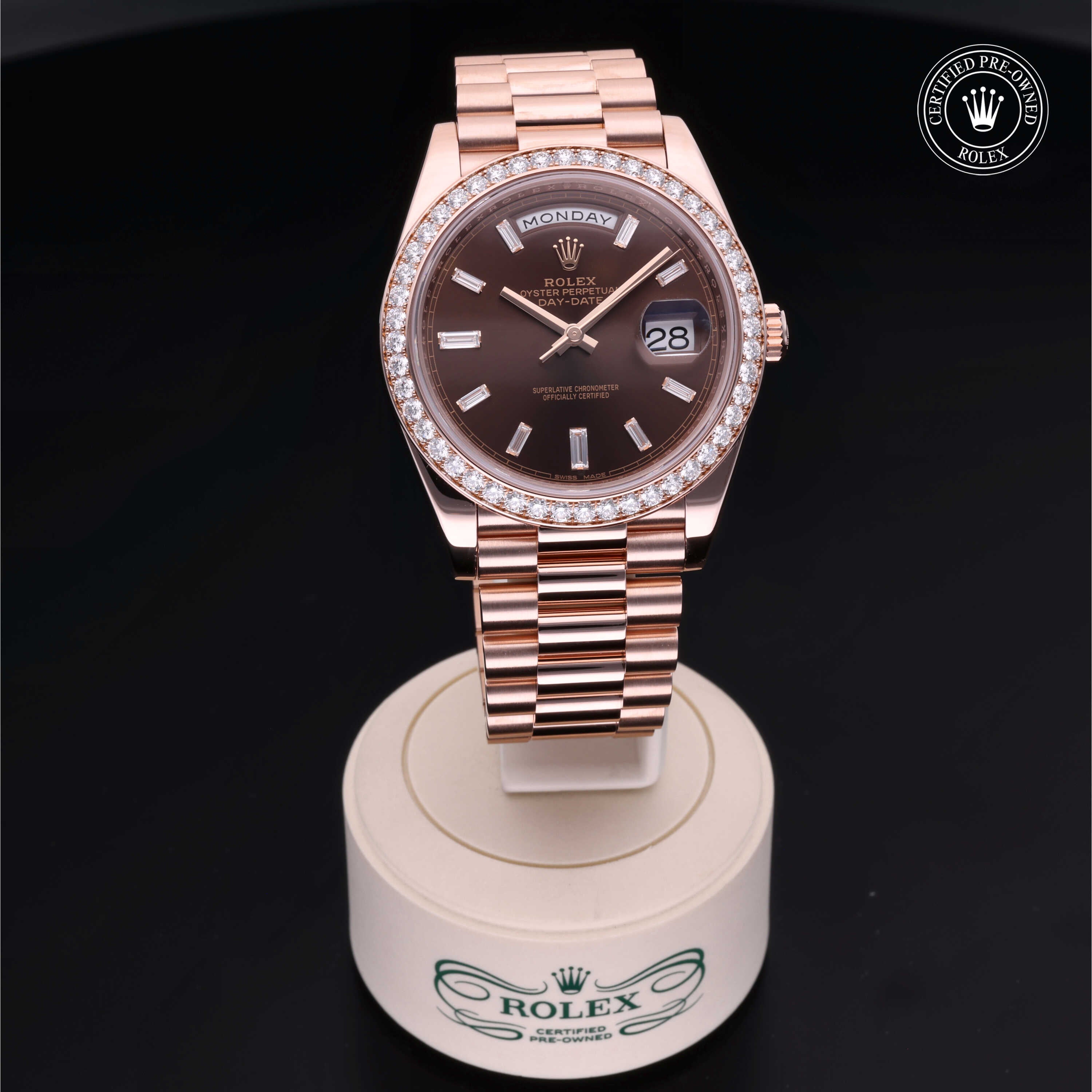 Rolex Certified Pre-Owned Day-Date 40mm 228345RBR 25H823Z8 - 360° view
