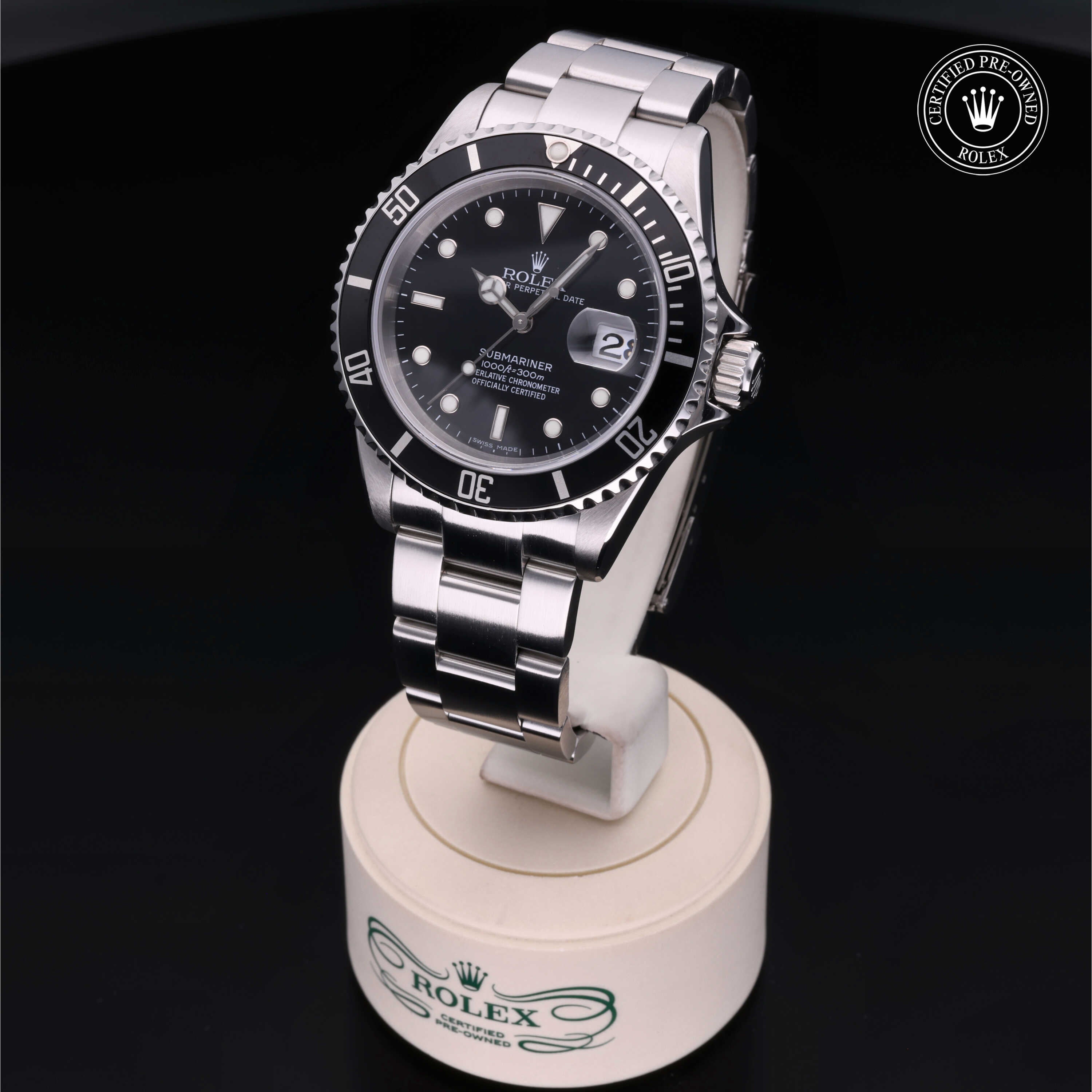 Rolex Certified Pre-Owned Submariner Date 40mm 16610 D977430 - 360° view