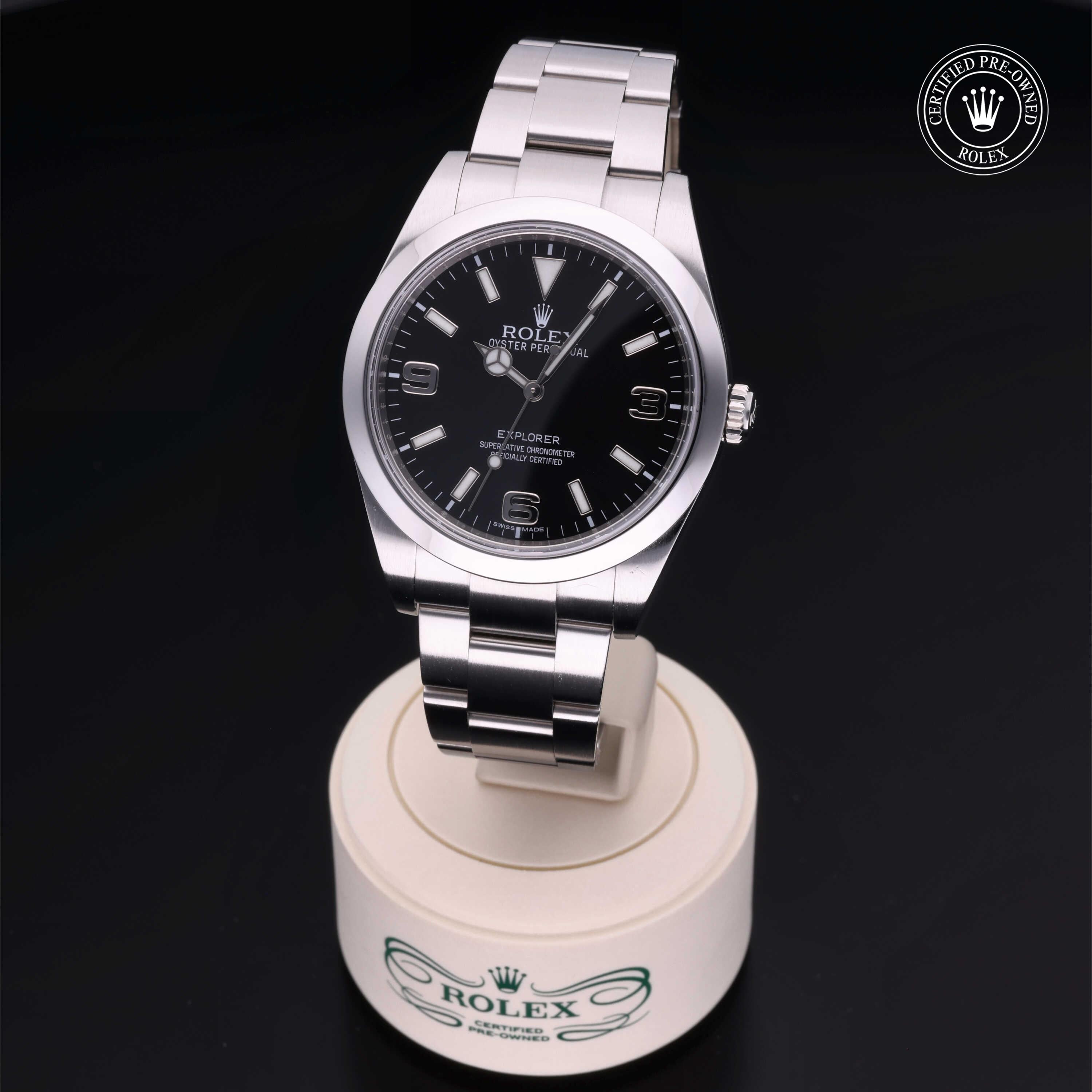 Rolex Certified Pre-Owned Explorer 39mm 214270 8Y5727F6 - 360° view