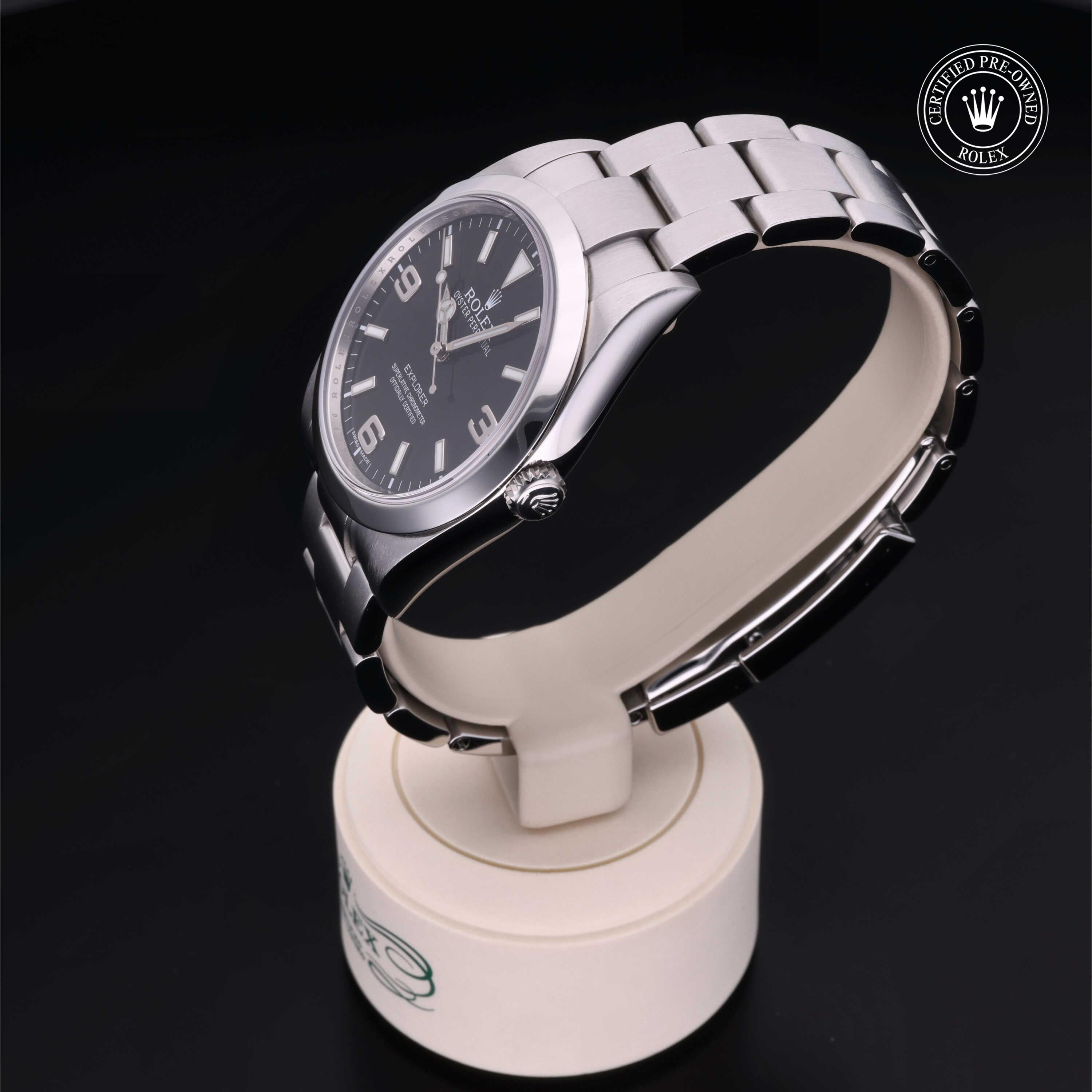 Rolex Certified Pre-Owned Explorer 39mm 214270 8Y5727F6 - 360° view