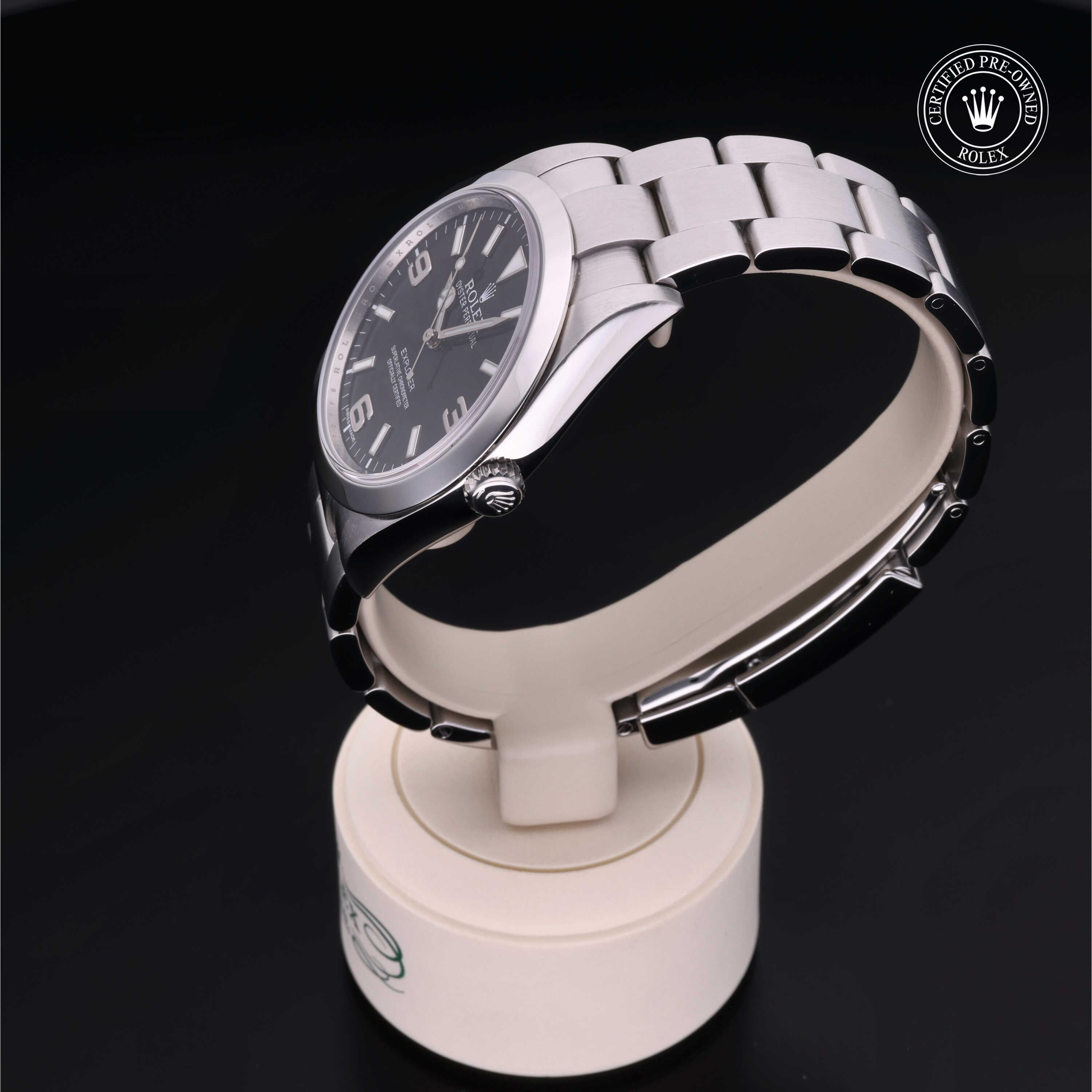 Rolex Certified Pre-Owned Explorer 39mm 214270 8Y5727F6 - 360° view