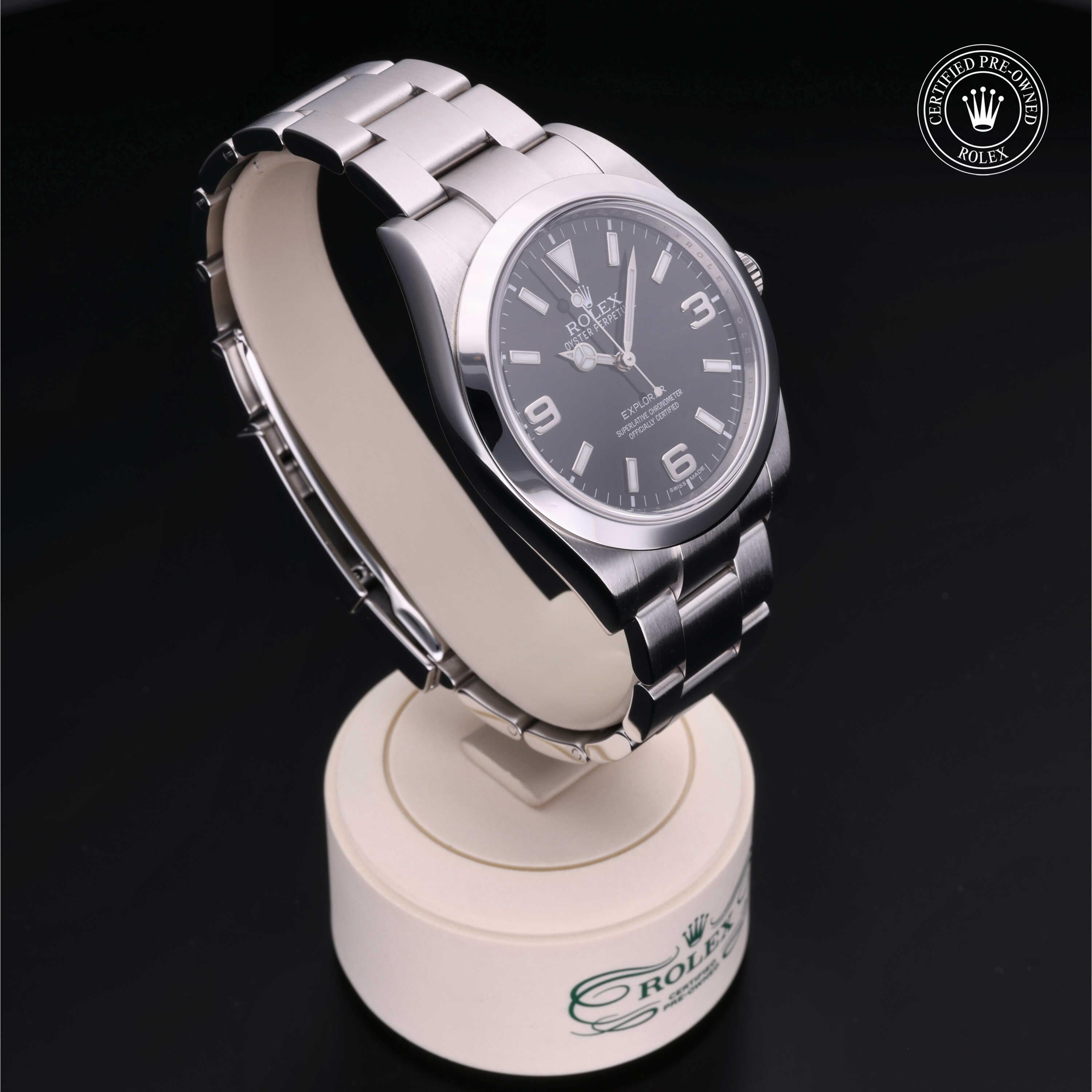 Rolex Certified Pre-Owned Explorer 39mm 214270 8Y5727F6 - 360° view