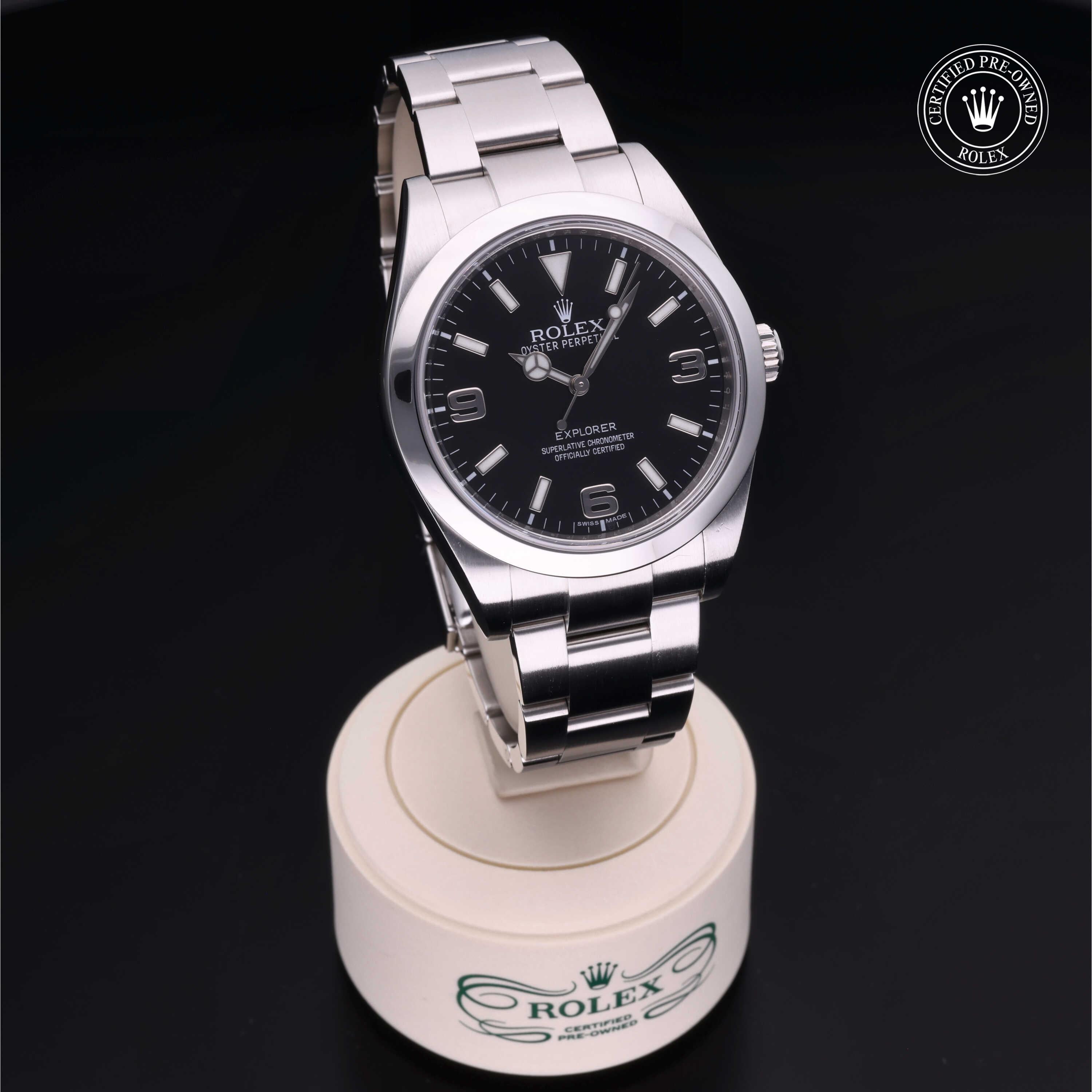 Rolex Certified Pre-Owned Explorer 39mm 214270 8Y5727F6 - 360° view