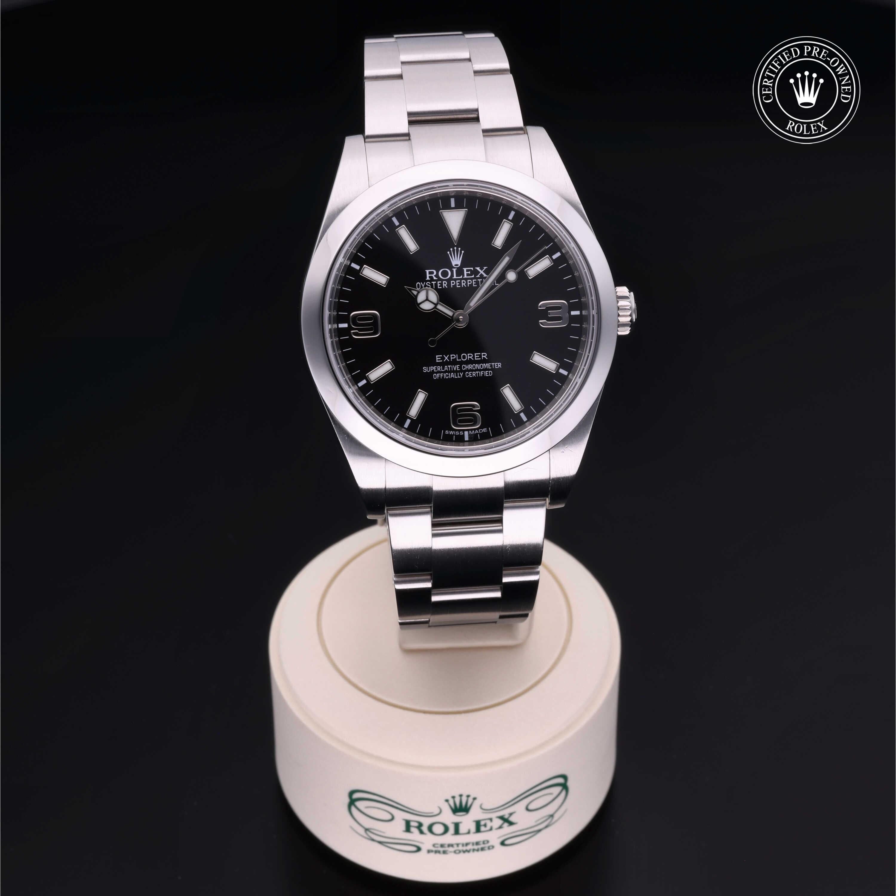 Rolex Certified Pre-Owned Explorer 39mm 214270 8Y5727F6 - 360° view