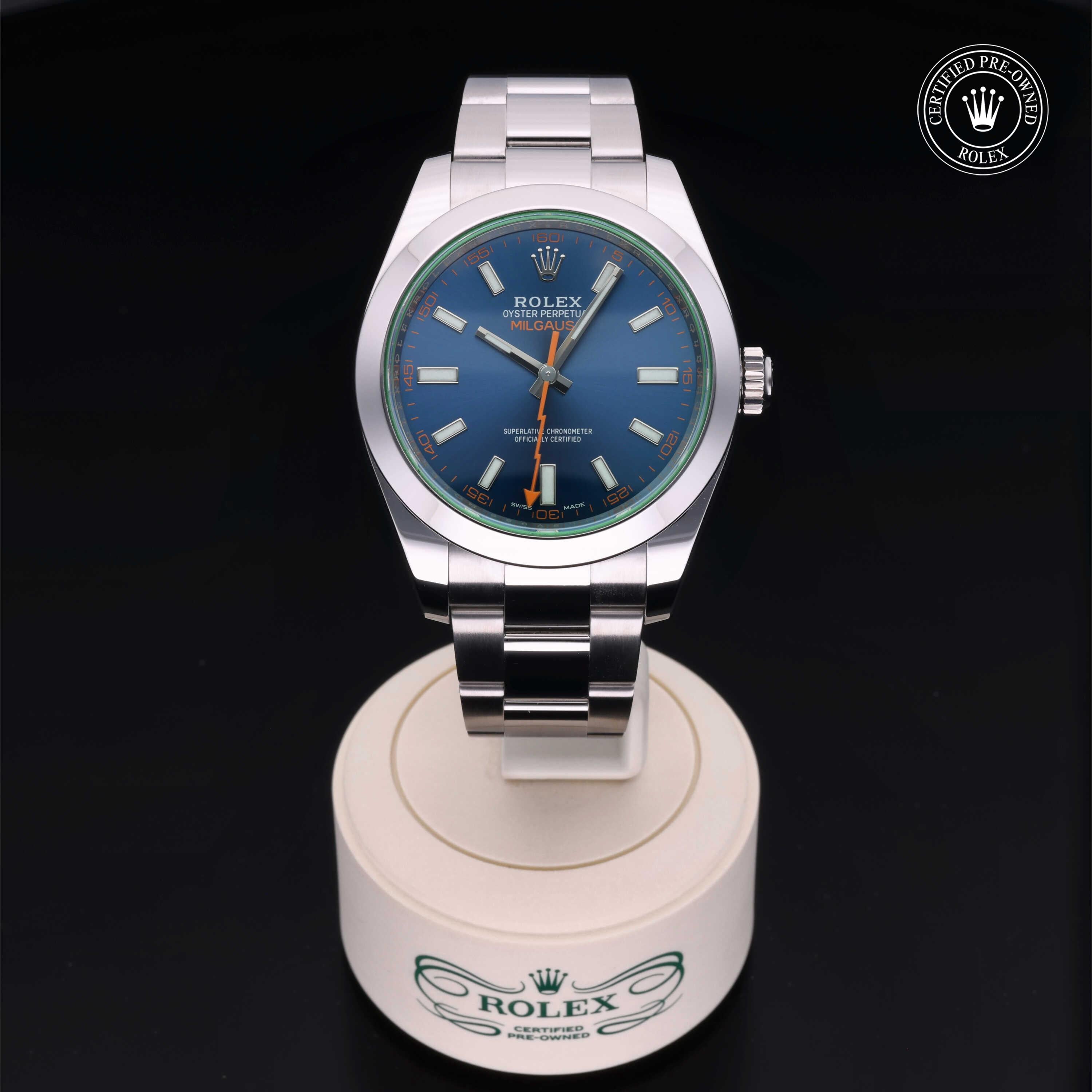 Rolex Certified Pre-Owned Milgauss 40mm 116400GV 41L8V986 - 360° view