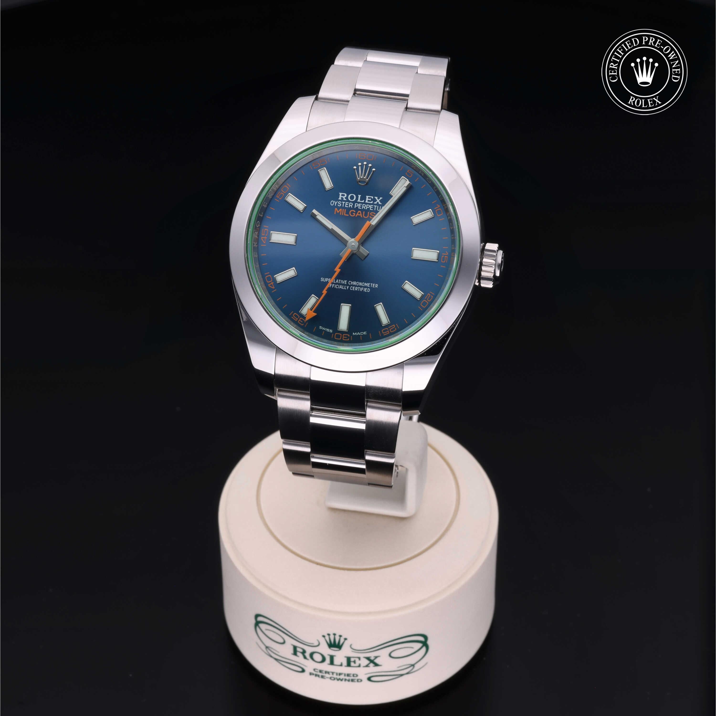 Rolex Certified Pre-Owned Milgauss 40mm 116400GV 41L8V986 - 360° view