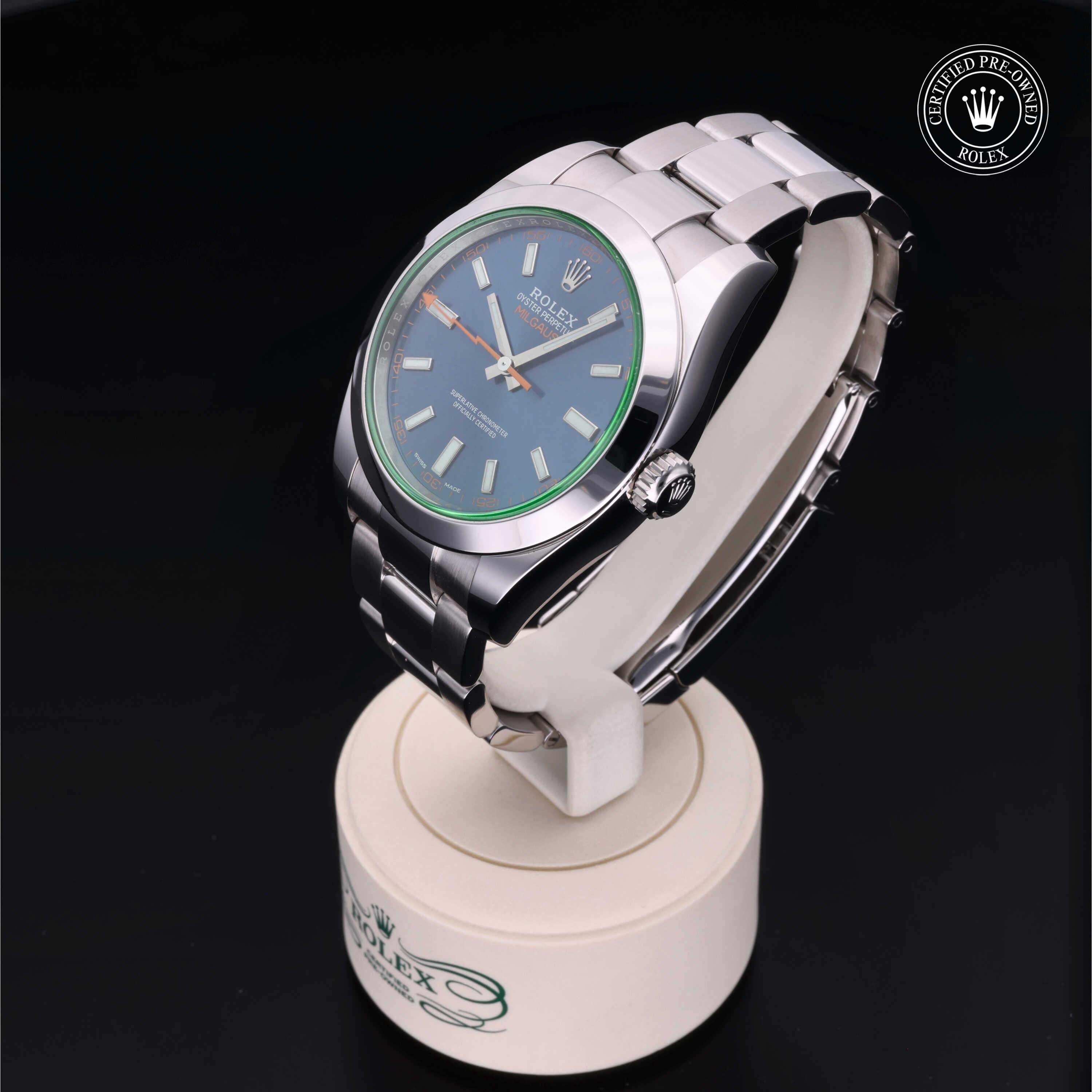 Rolex Certified Pre-Owned Milgauss 40mm 116400GV 41L8V986 - 360° view