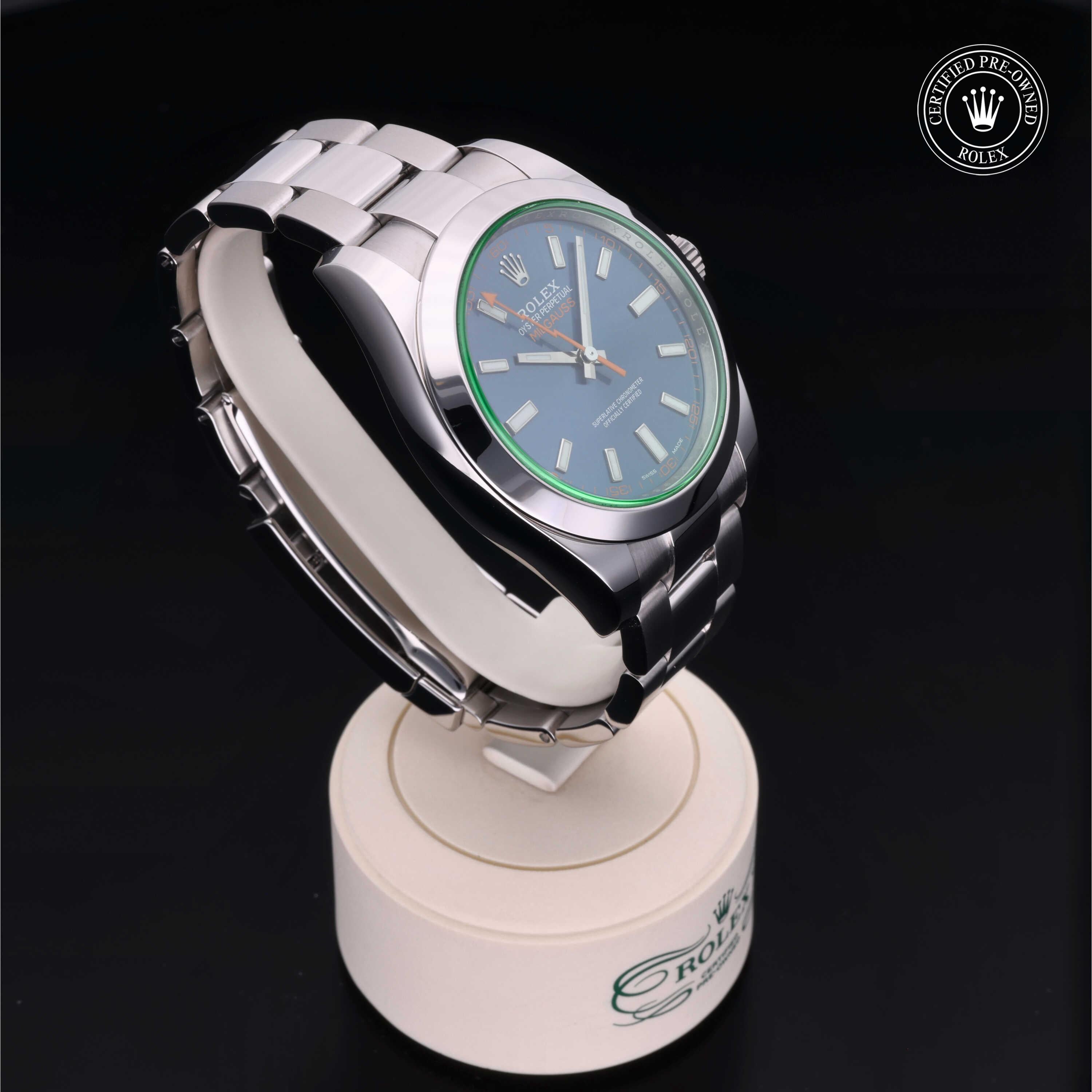 Rolex Certified Pre-Owned Milgauss 40mm 116400GV 41L8V986 - 360° view