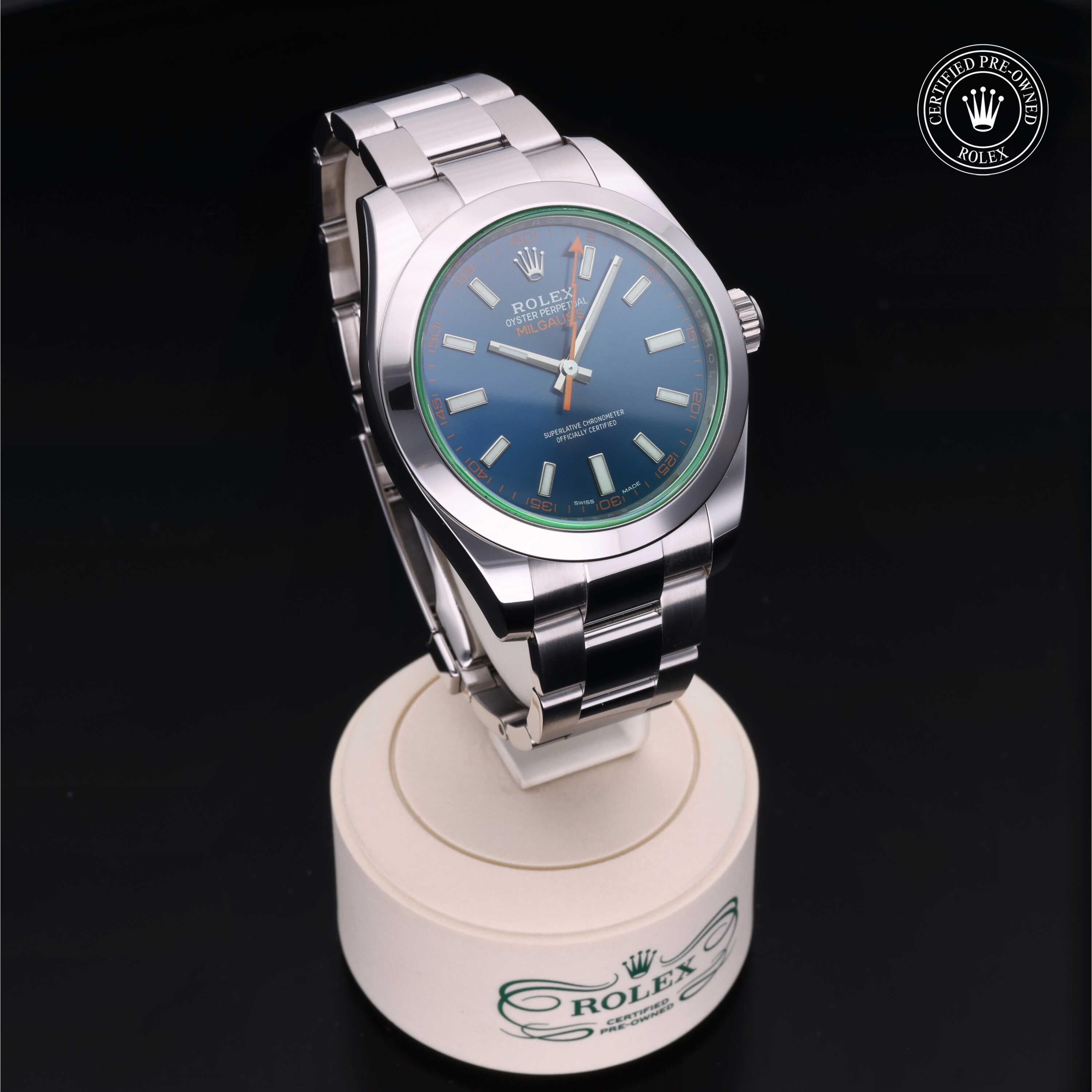 Rolex Certified Pre-Owned Milgauss 40mm 116400GV 41L8V986 - 360° view
