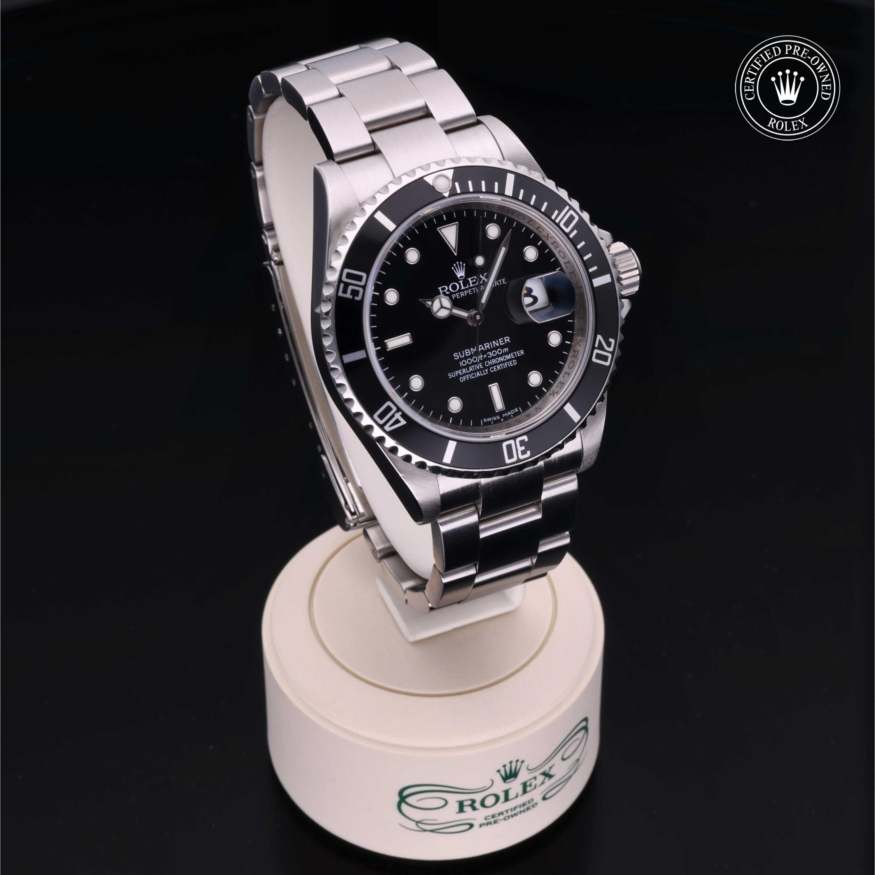 Rolex Certified Pre-Owned Submariner Date 40mm 16610 V432041 - 360° view