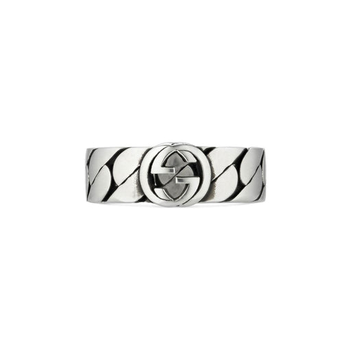 Gucci Interlocking Wide Silver Ring YBC661513001 Ring Gucci   