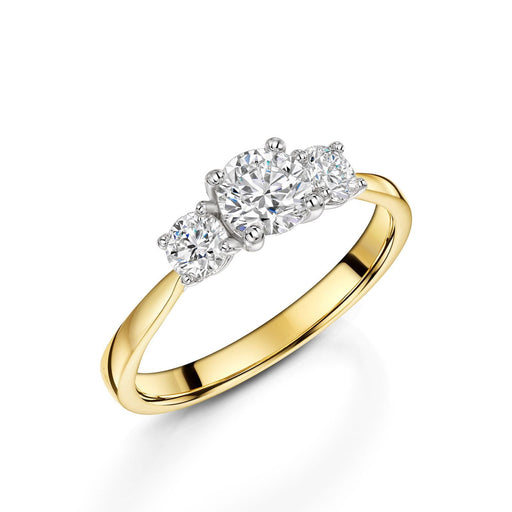 Michael Spiers 18ct Yellow & White Gold Brilliant-Cut Diamond Graduated Three Stone Ring 1.00ct Ring Michael Spiers   