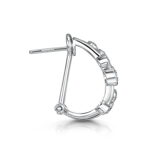 18ct White Gold Brilliant-Cut Diamond Scatter Hoop Earrings 1.31ct Earrings Michael Spiers   