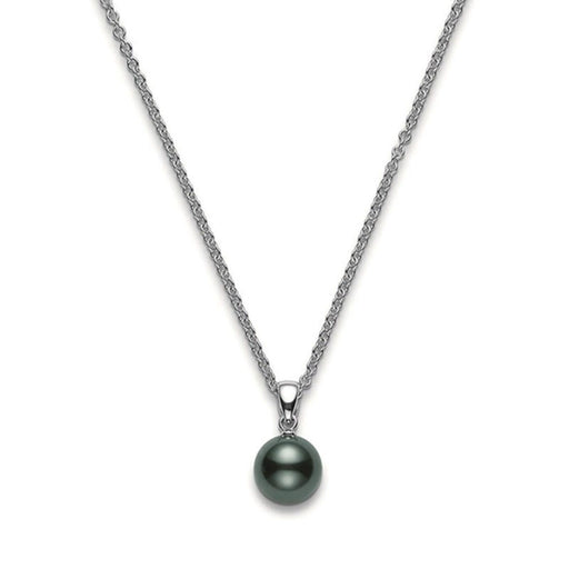 Mikimoto Classic A+ Grade Black South Sea Pearl Necklace in 18ct White Gold Necklace Mikimoto 8mm  