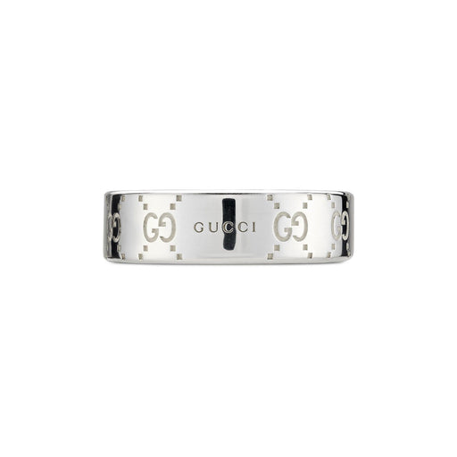 Gucci Signature Silver GG 6mm Ring YBC814720001 Ring Gucci   