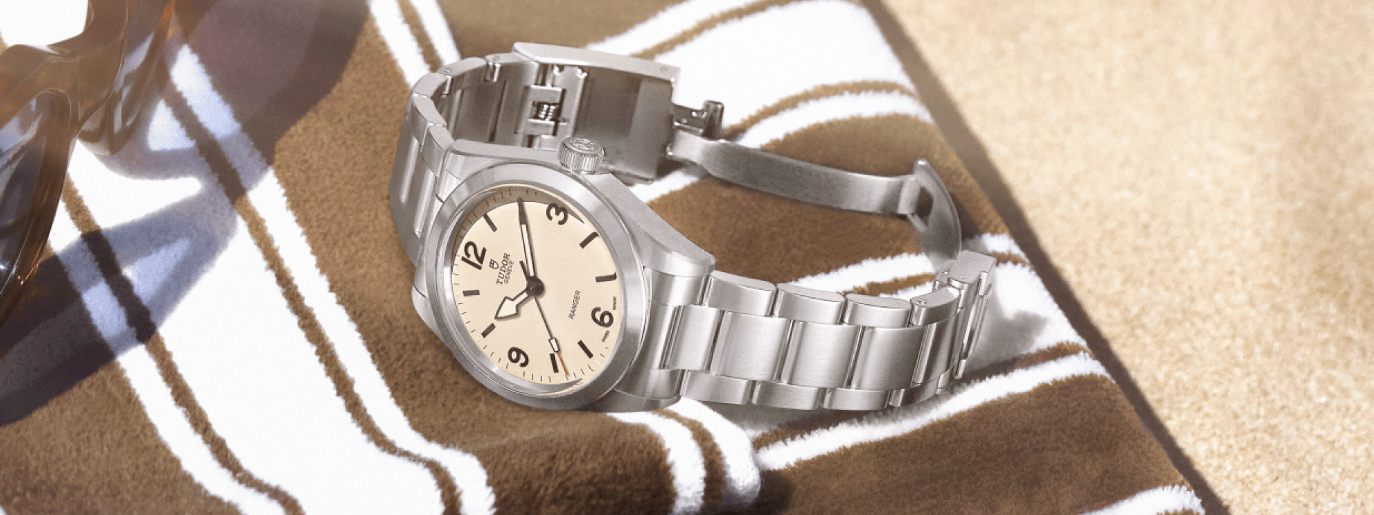 TUDOR Ranger on Towel White Dial