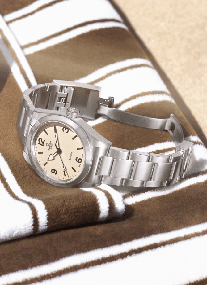 TUDOR Ranger on Towel White Dial