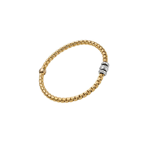 Eka 18ct Yellow & White Gold Flex'it Diamond Bracelet 73101B3_PB_G_BBB Bracelet Fope Small