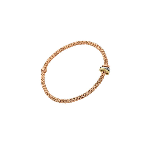 Prima 18ct Rose, Yellow & White Gold Flex'it Bracelet 74408BX_XX_R_RBG Bracelet Fope Small  