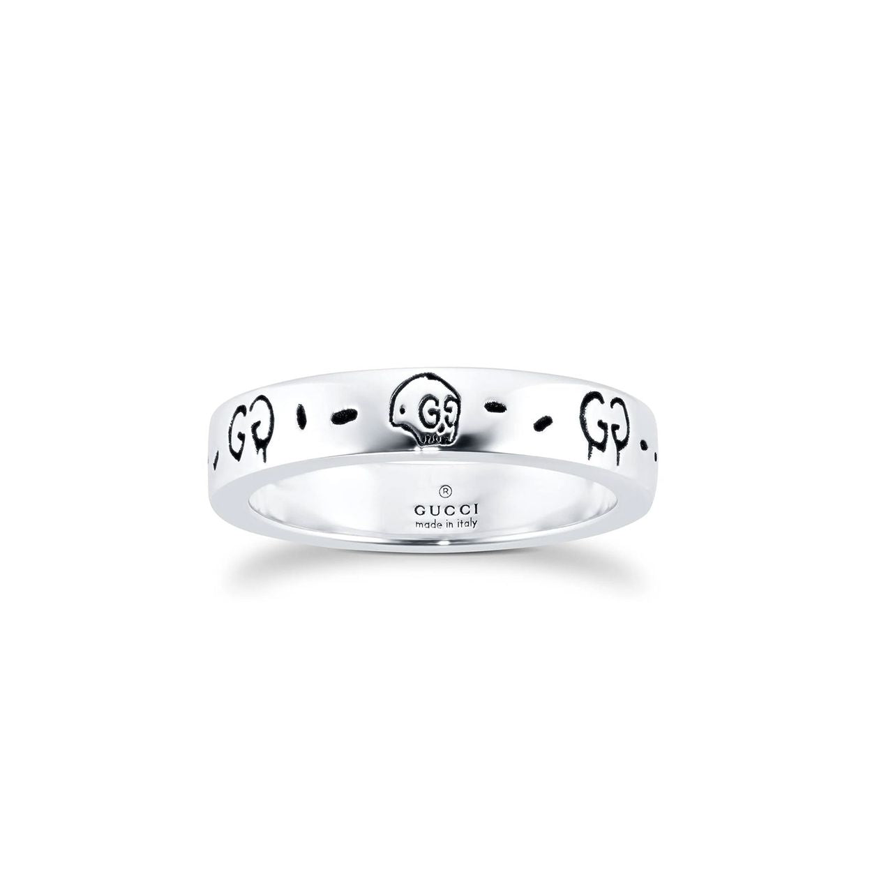 Gucci Ghost Silver Ring 4mm YBC477932001 - Main Image