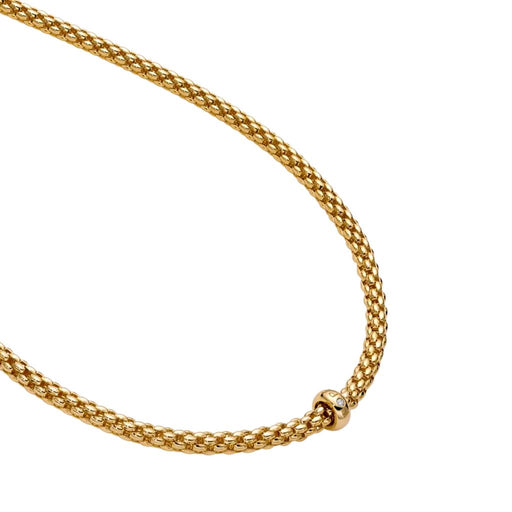 Solo 18ct Yellow Gold Diamond Necklace 62306CX_BB_G_XGX Necklace Fope   